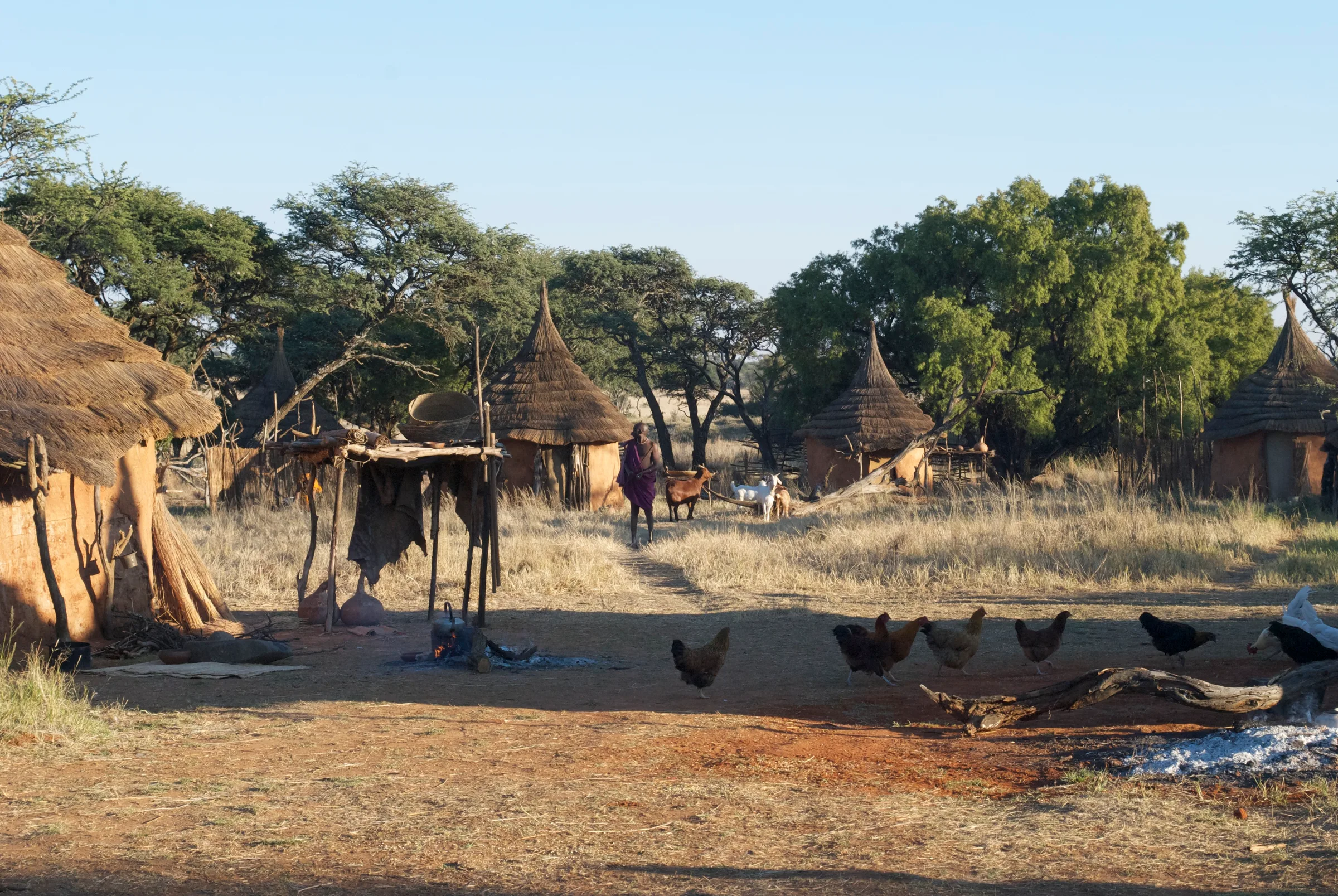 The Good Lie production design — Dinka Village